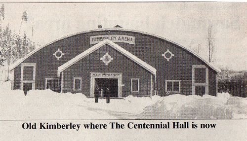 Old Kimberley where The Centennial Hall is now