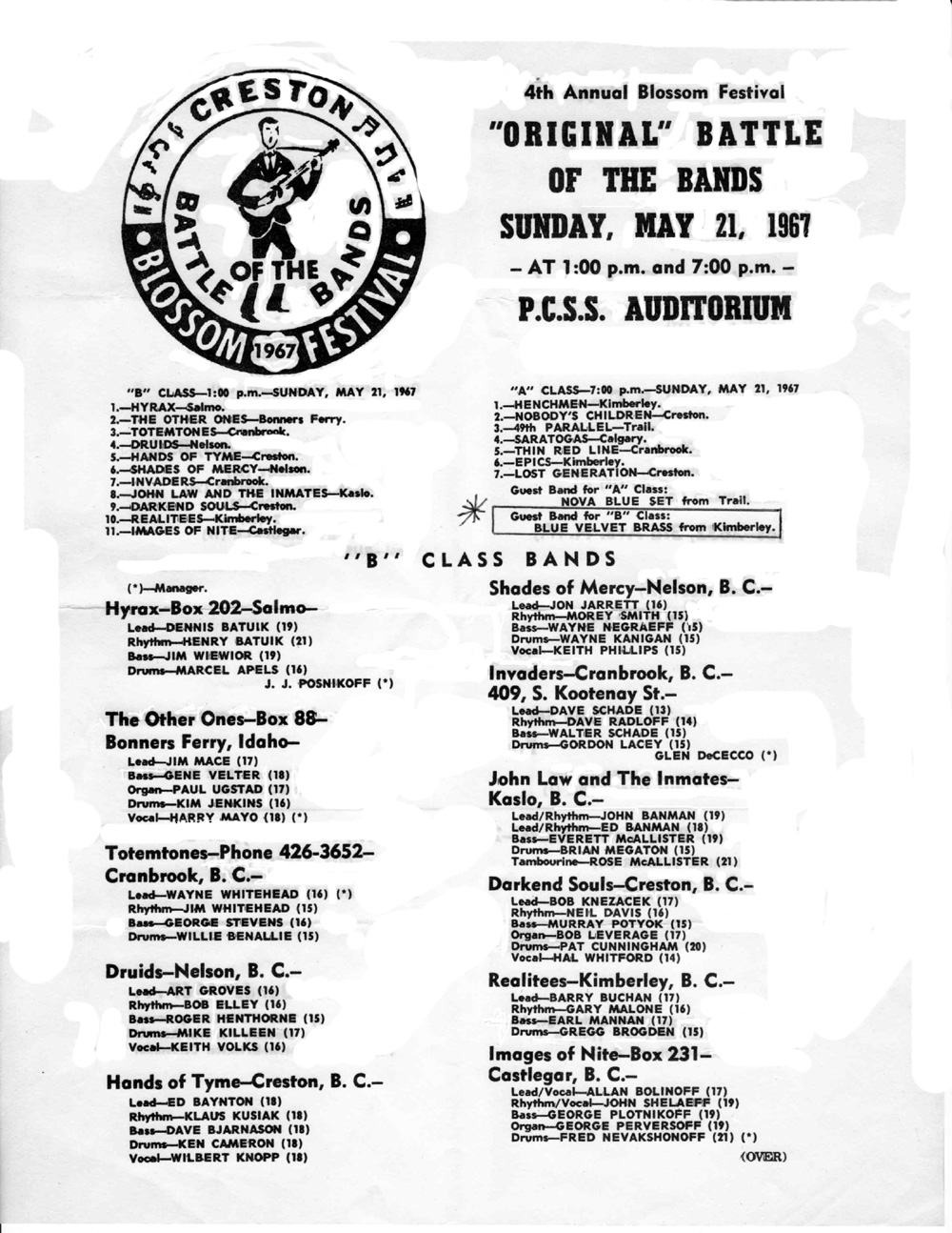 Creston Battle - B bands