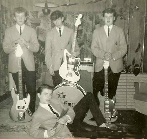 Grant Scott, Rudy Sandor, Derek Clement standing, Dennis Davies