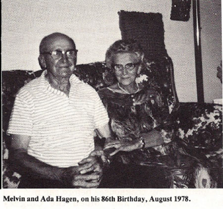 Melvin and Ada Hagen, on his 86th Birthday, August 1978