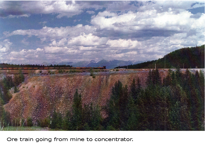 Ore train going to concentrator