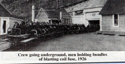 Crew going underground, 1926